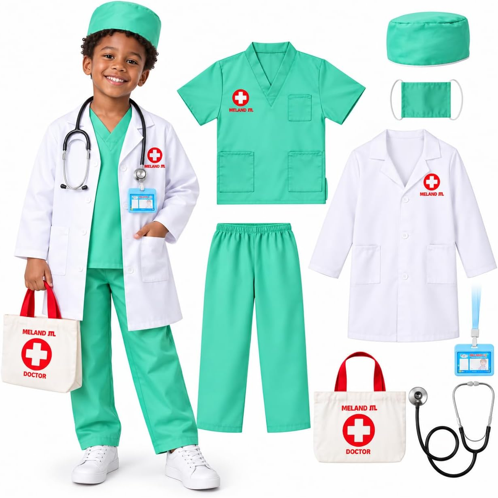 Doctor Costume for Kids Age 5-6