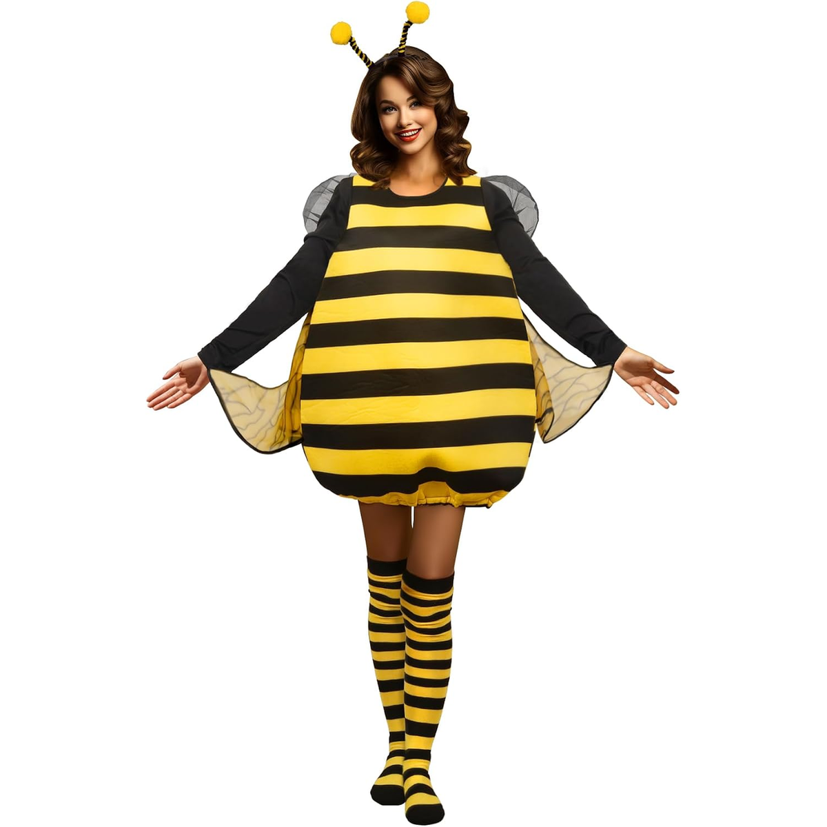 Bumble Bee Costume Set with Headband Wing and Antennae look