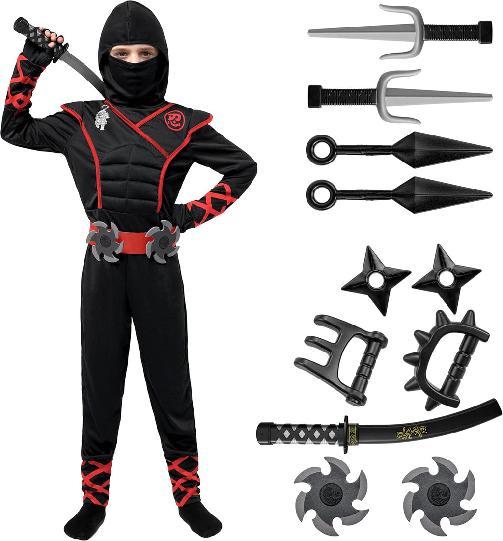 Halloween Ninja Costume Outfit Set for Kids Small