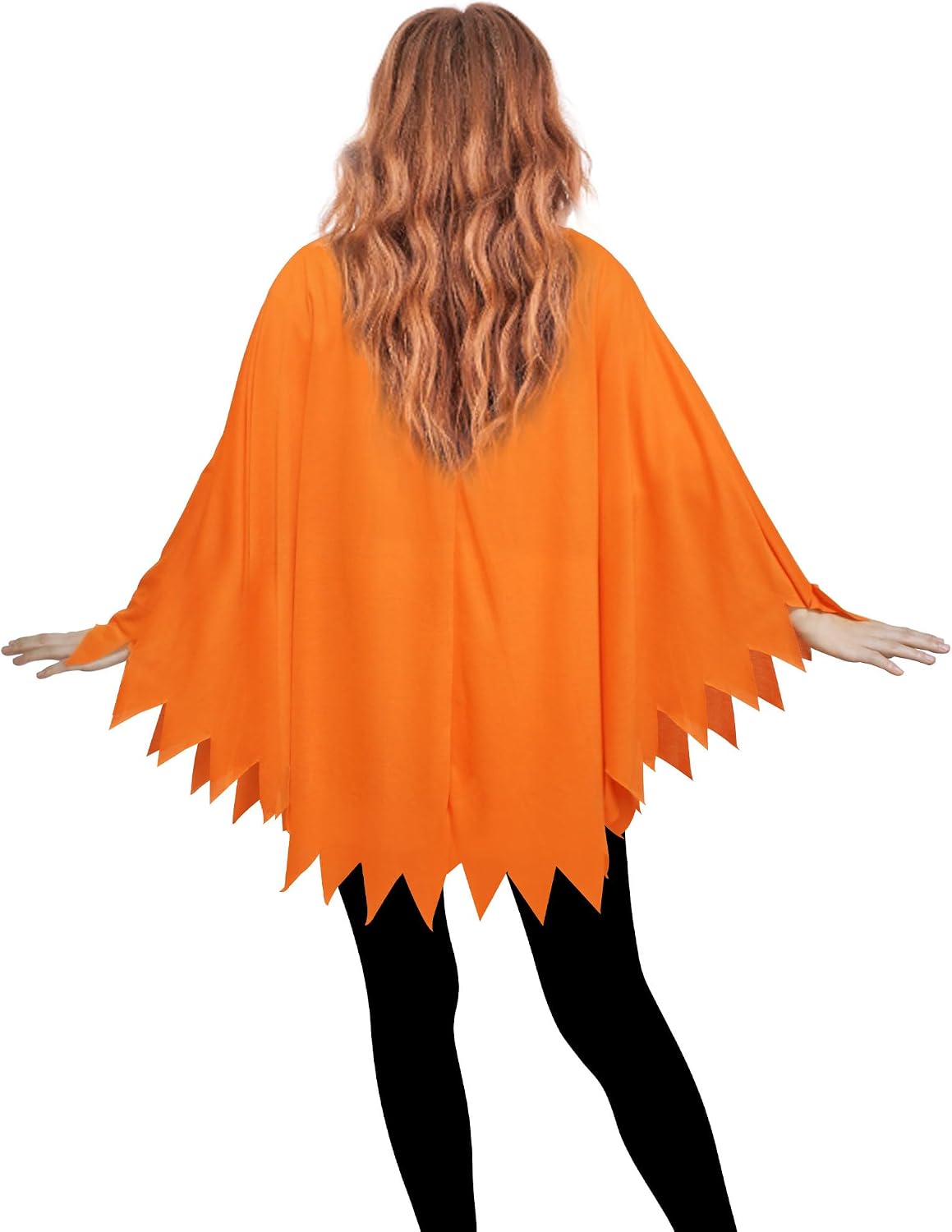 Halloween Women Pumpkin Poncho Costume Set
