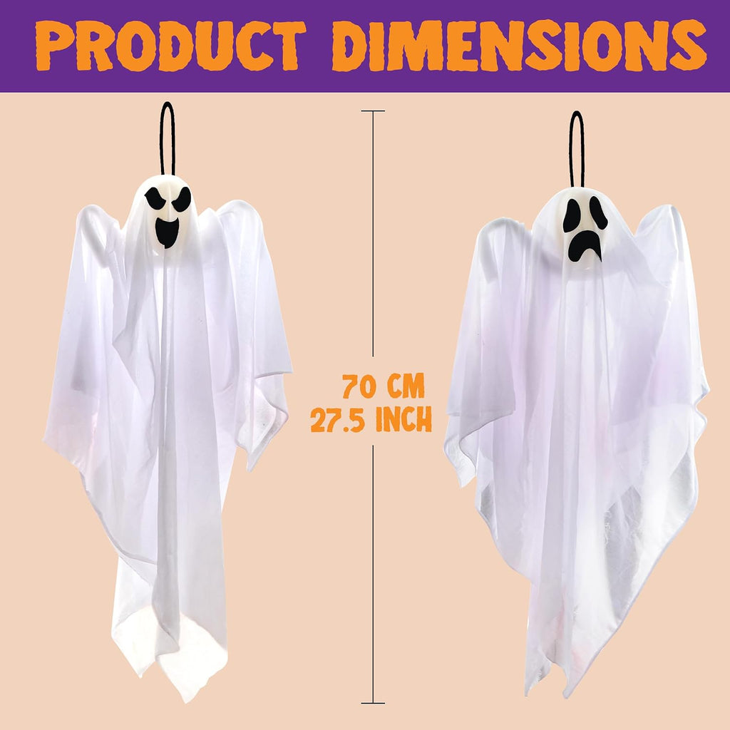 3 PCS Halloween Hanging Ghosts for Front Yard Patio Lawn Garden