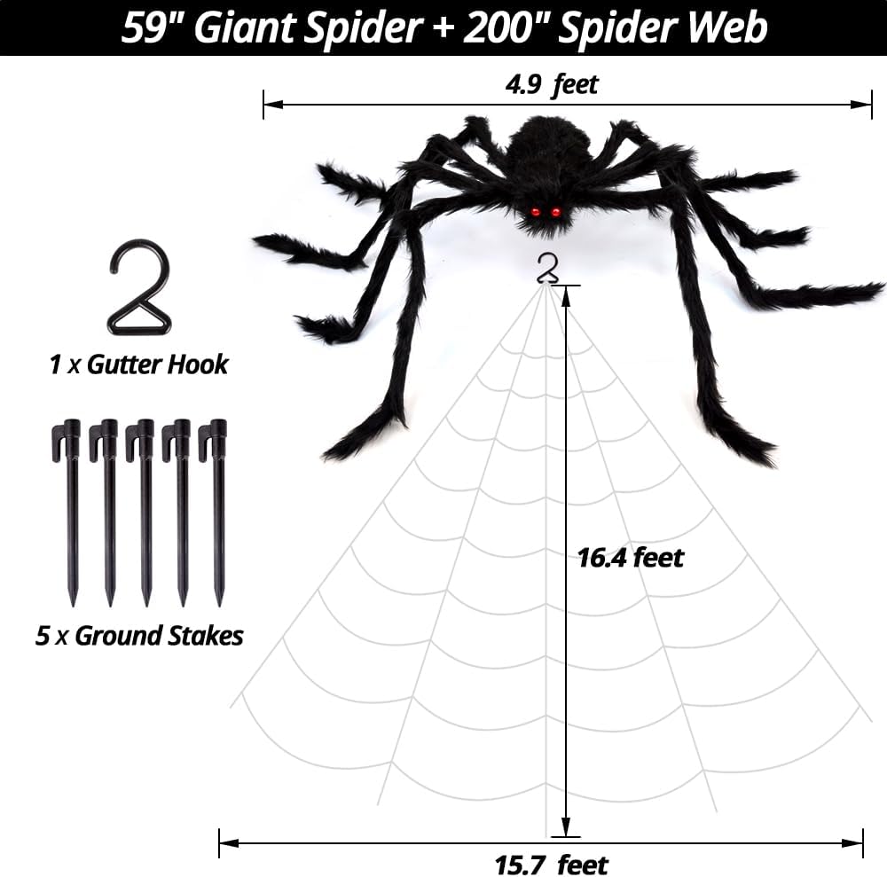 200" Halloween Decorations Spider Web Outdoor 