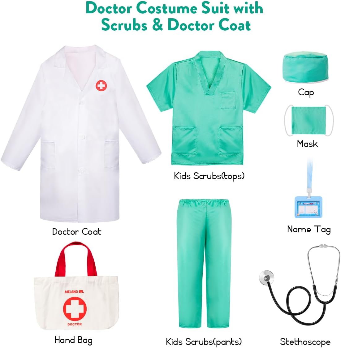 Doctor Costume for Kids Age 5-6