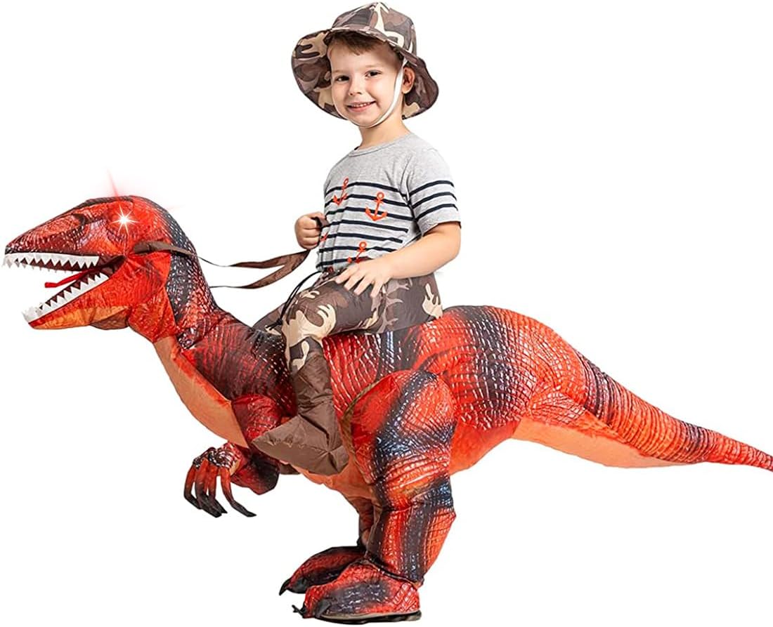 Inflatable Dinosaur Costume for Kids Halloween Age 7-10