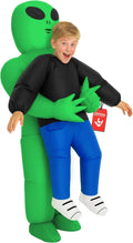 Inflatable Alien Costume with Built-In Fan & Battery Pack