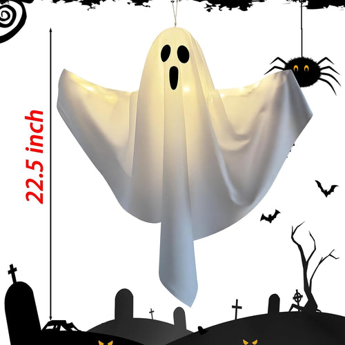 3 Pack Light up Hanging Ghosts Halloween Decorations For Outdoor Yard Porch Patio Garden