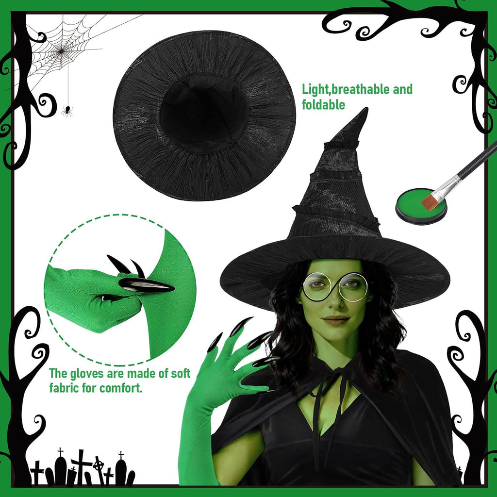 Halloween 8 Pcs Witch Costume Set for Women