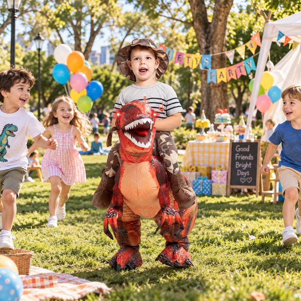 Inflatable Dinosaur Costume for Kids Halloween Age 7-10