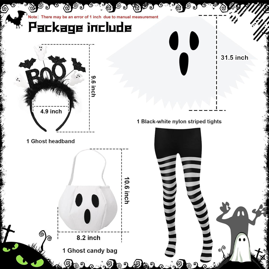 Halloween Women Glow in Dark Ghost Costume 