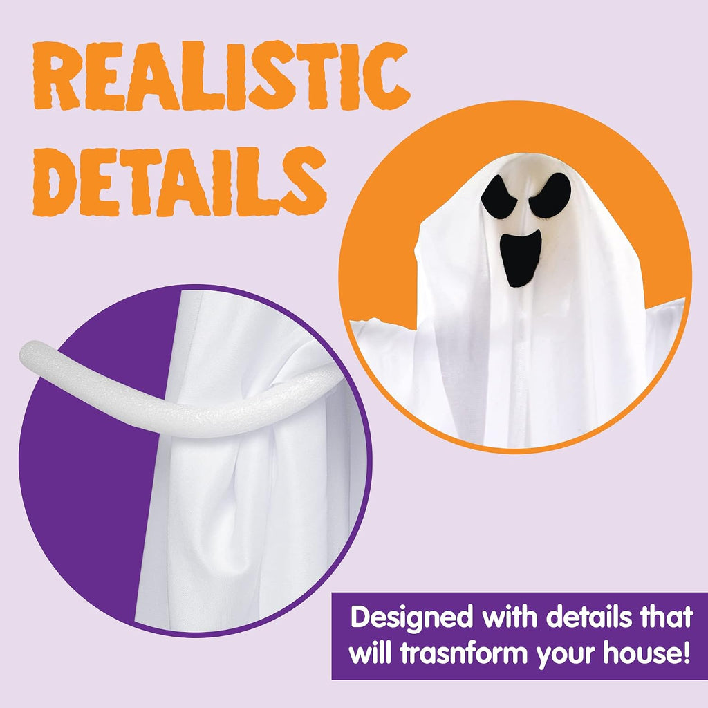 3 PCS Halloween Hanging Ghosts for Front Yard Patio Lawn Garden