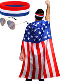 American Flag Costume Cape Set USA 