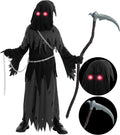 Glowing Eyes Grim Reaper Costume for Kids Medium