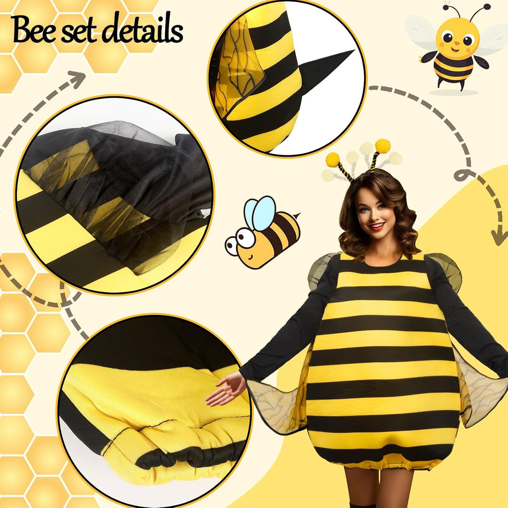 Bumble Bee Costume Set with Headband Wing and Antennae look