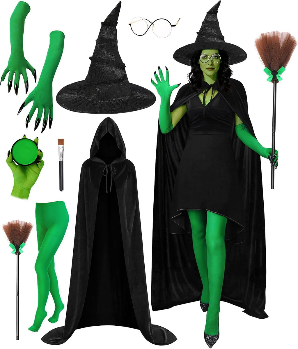 Halloween 8 Pcs Witch Costume Set for Women