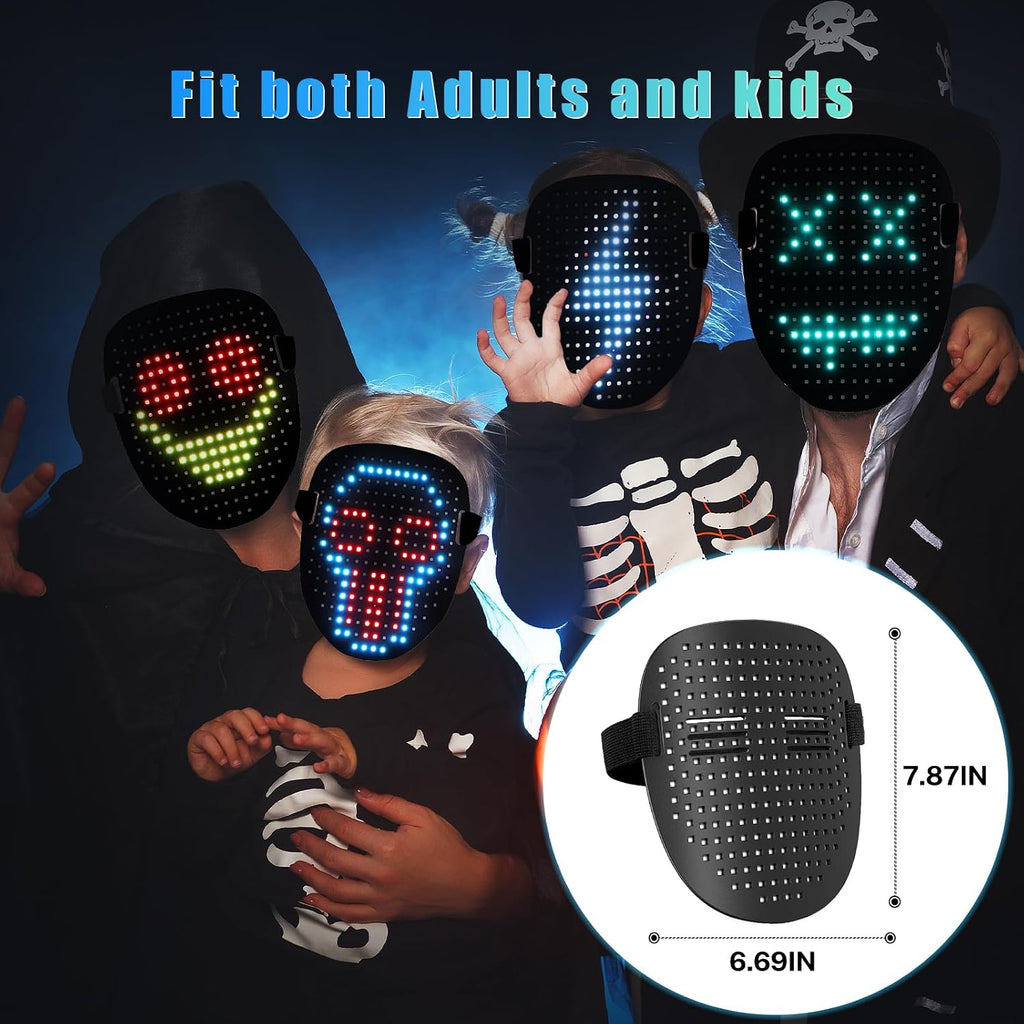 Face-transforming Halloween Costume Led Mask