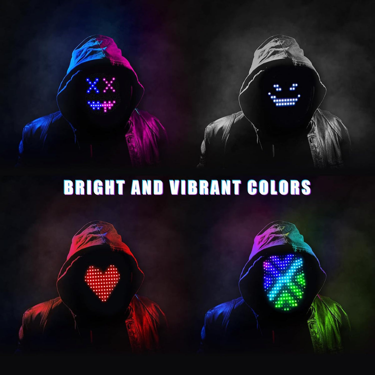 Face-transforming Halloween Costume Led Mask