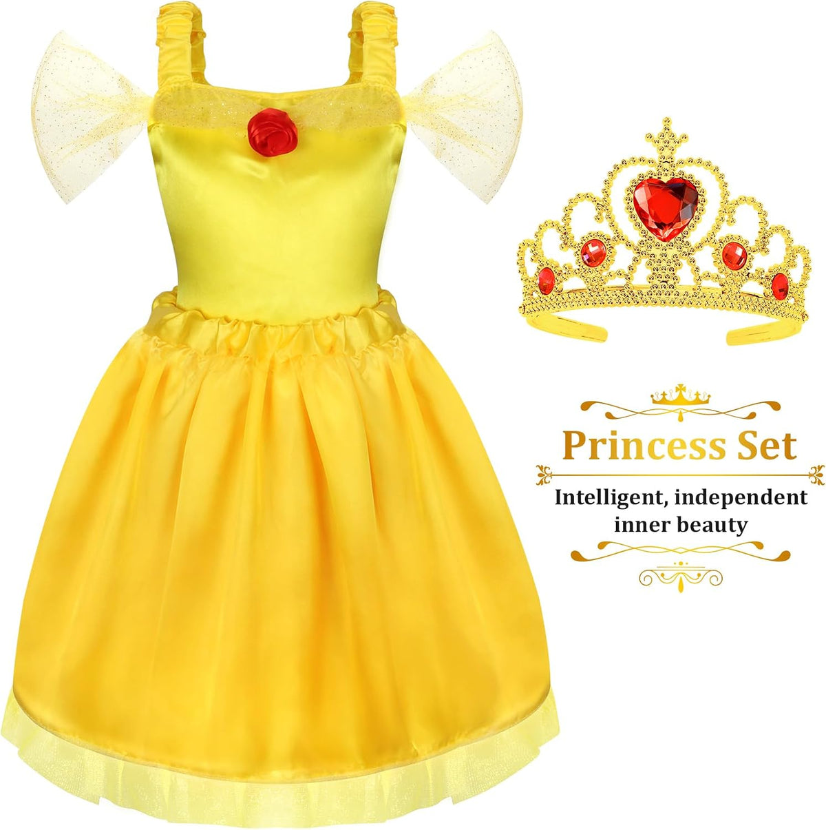 Princess Dress Up Clothes for Little Girl Role Play Costume Size Toddler