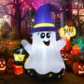 5 FT Halloween Inflatables Blow Up Cute Wizard Ghost 