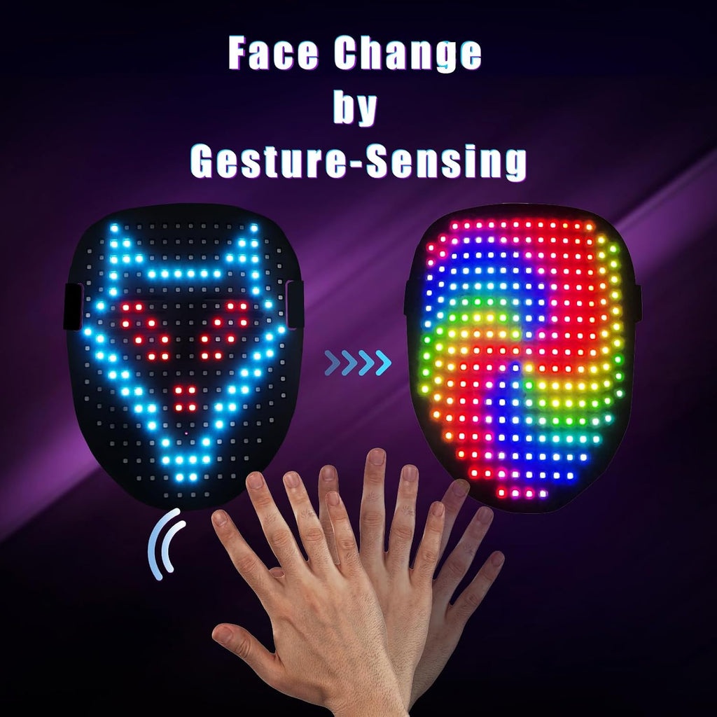 Face-transforming Halloween Costume Led Mask