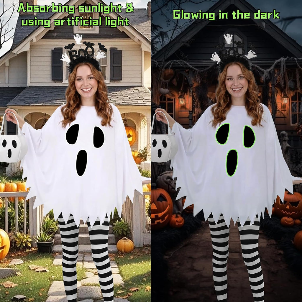 Halloween Women Glow in Dark Ghost Costume 