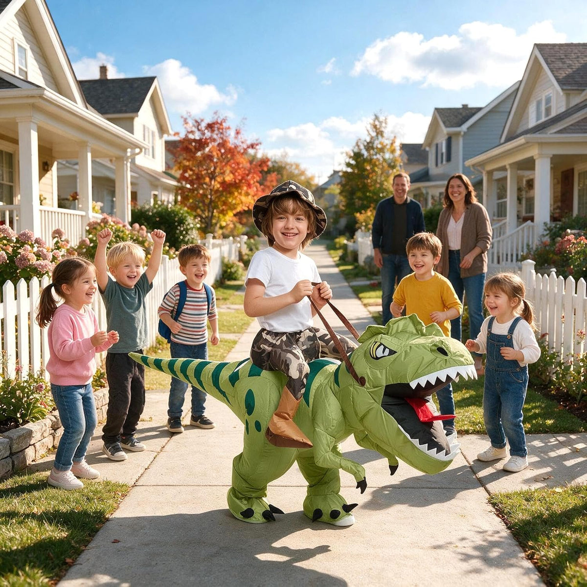 Inflatable Dinosaur T-rex Costume for Kids Age 4-6