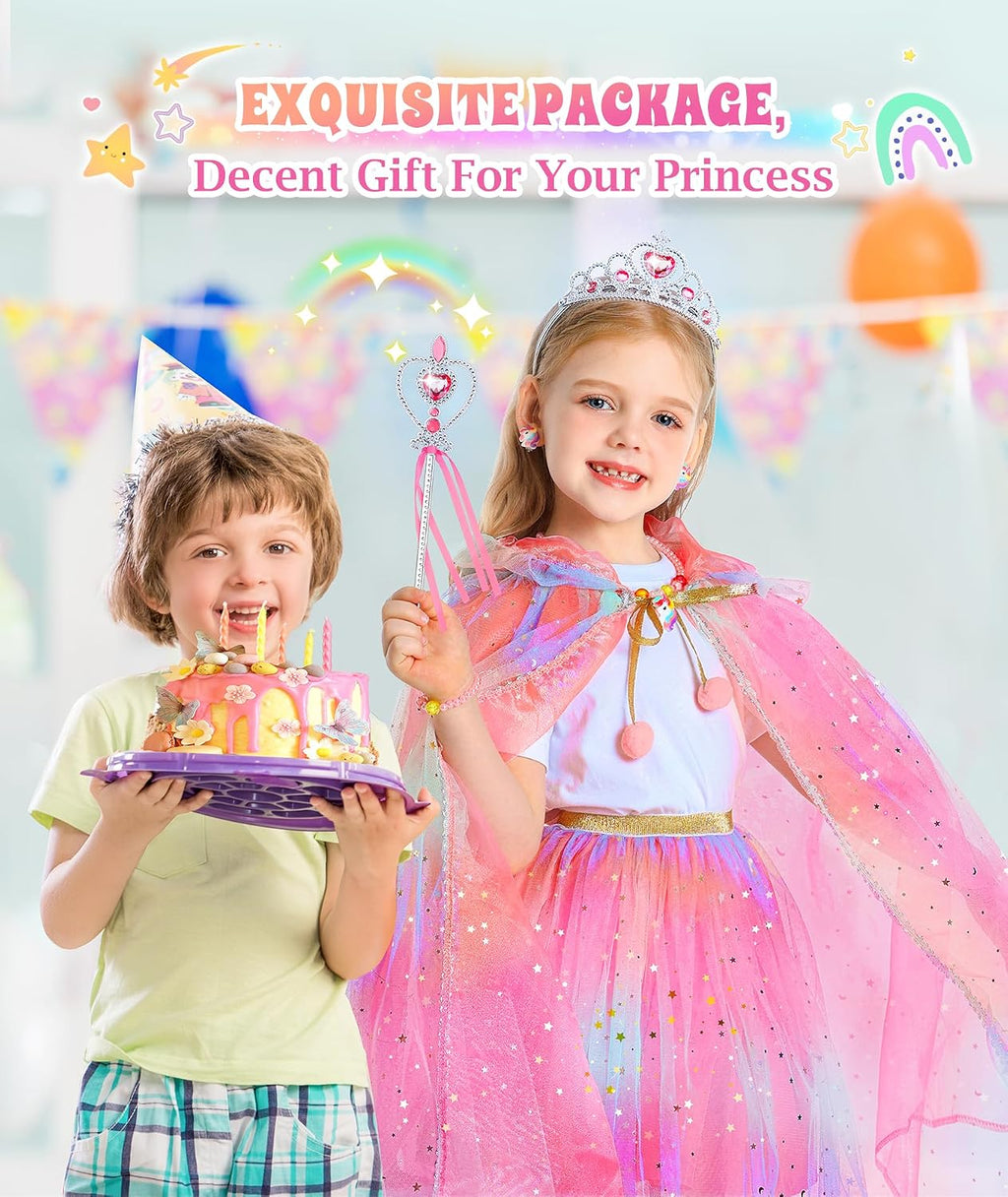 Princess Dress up for Girls Unicorn Light up Cape Dress