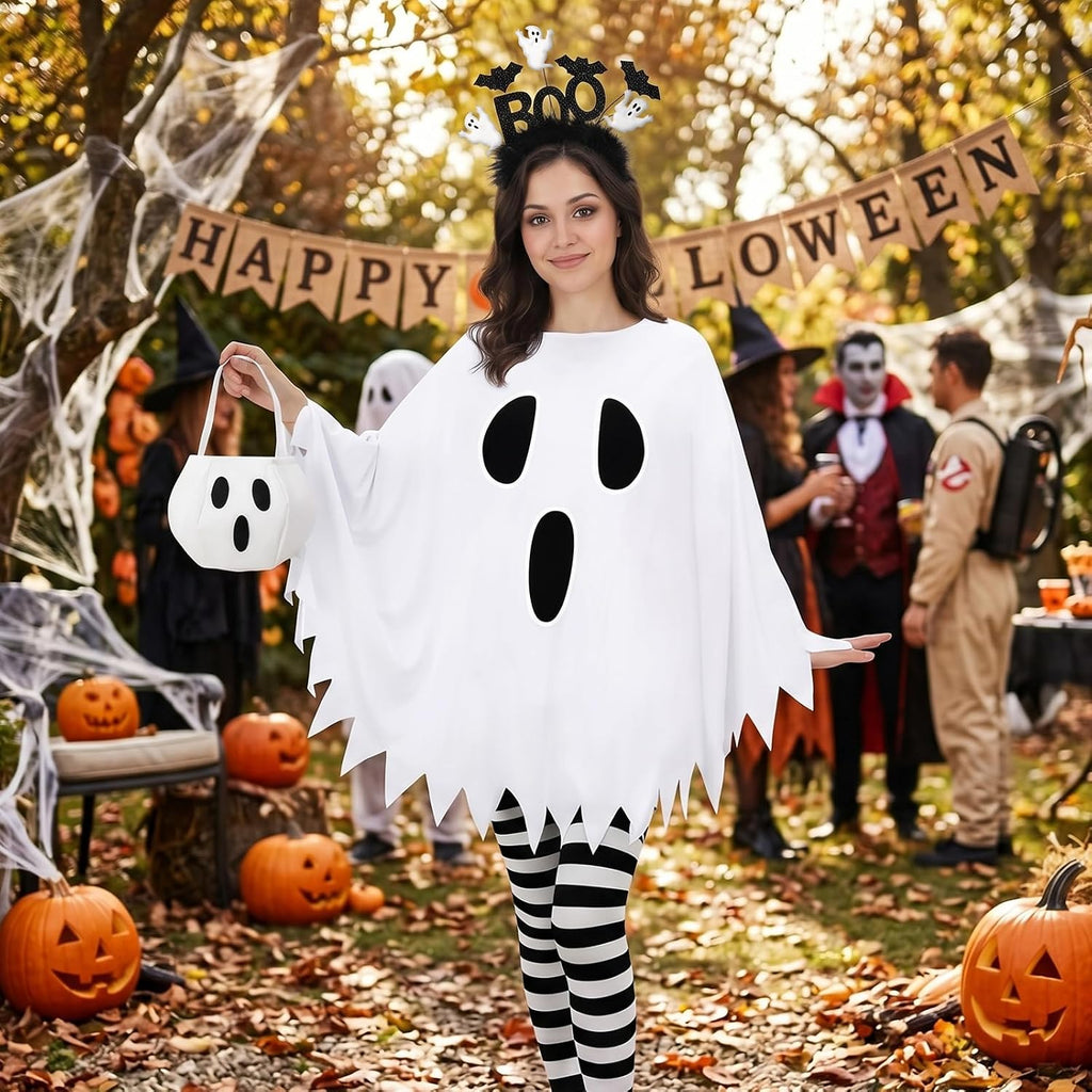 Halloween Women Glow in Dark Ghost Costume 