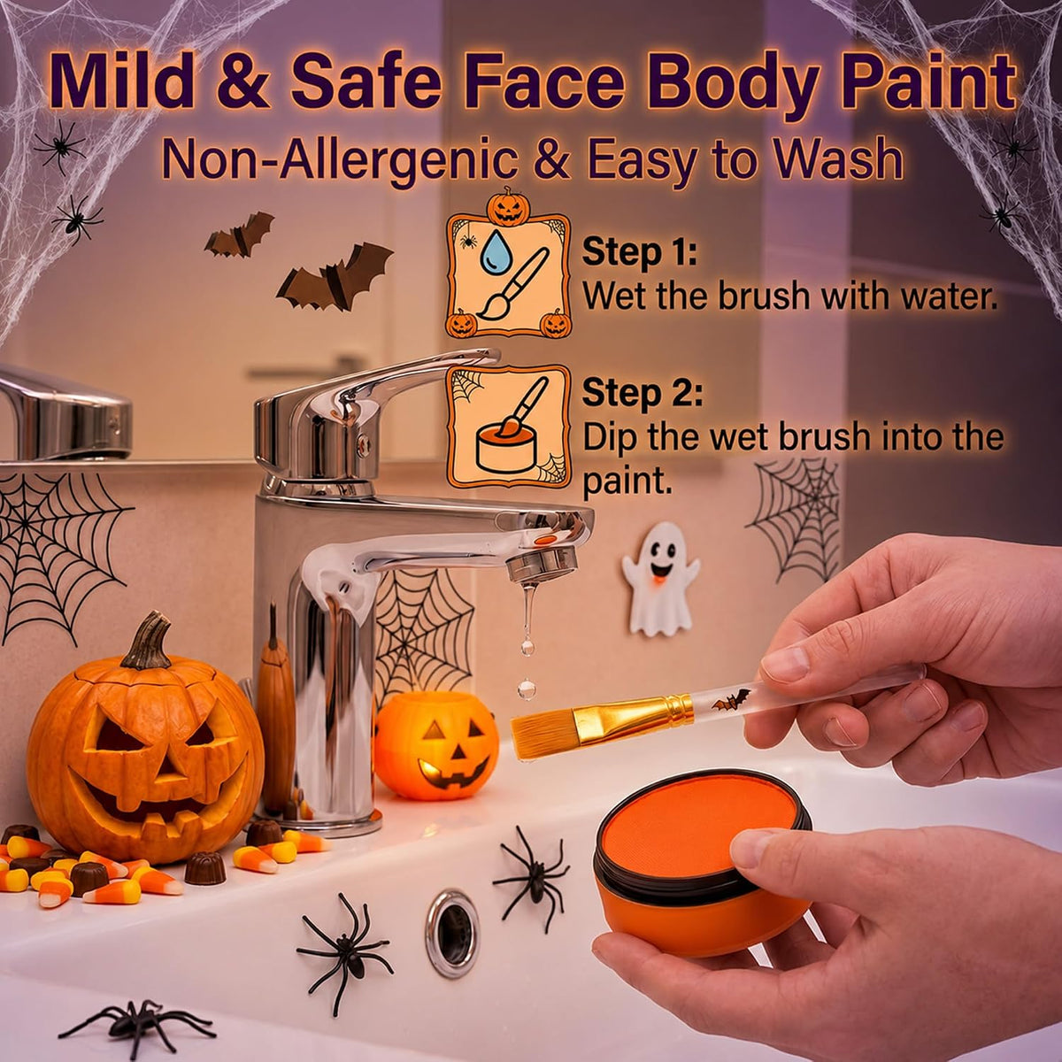Orange Jumpsuit Halloween Costume with Inflatable Belly 