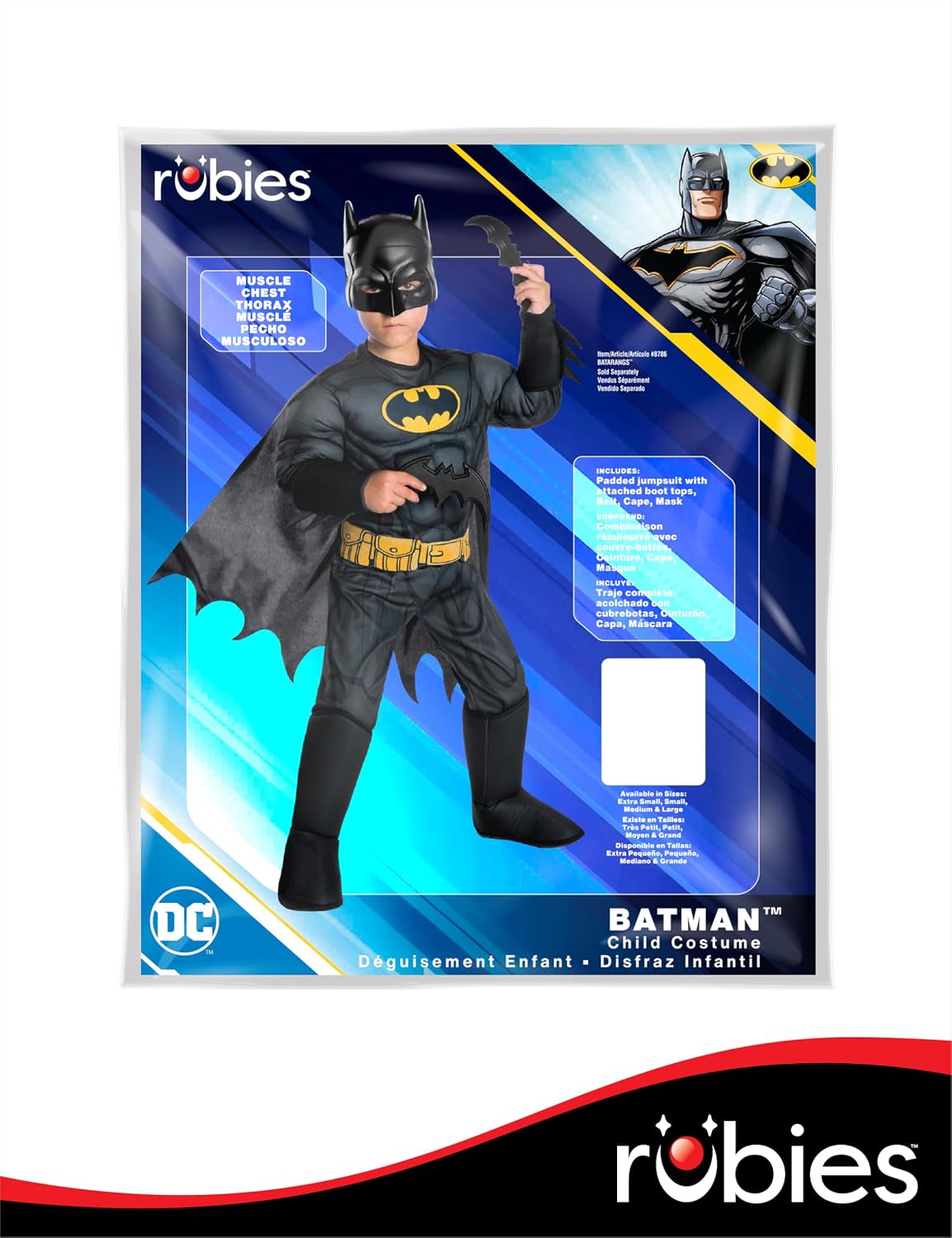 DC Comics Superheroes Batman Costume Small