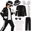 Kids Dance Star Costume for Boys 80S 90S Pop Stage Age10-12