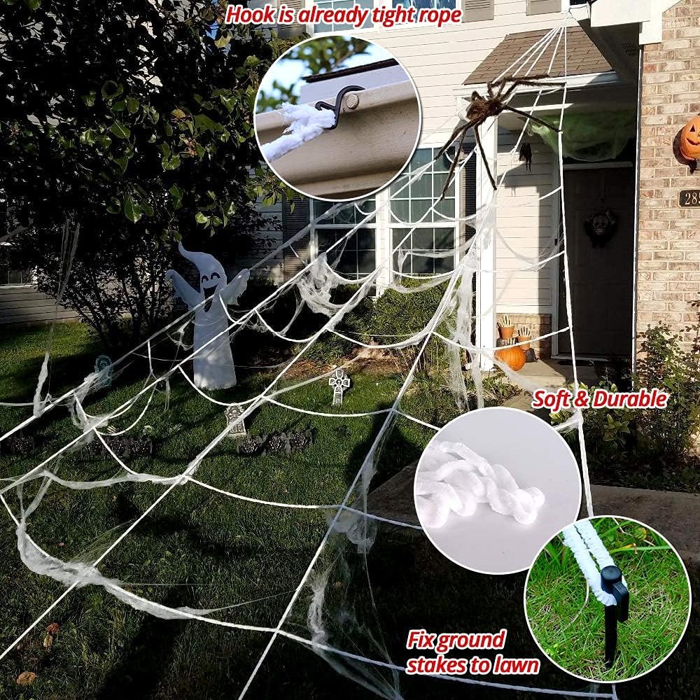 200" Halloween Decorations Spider Web Outdoor 