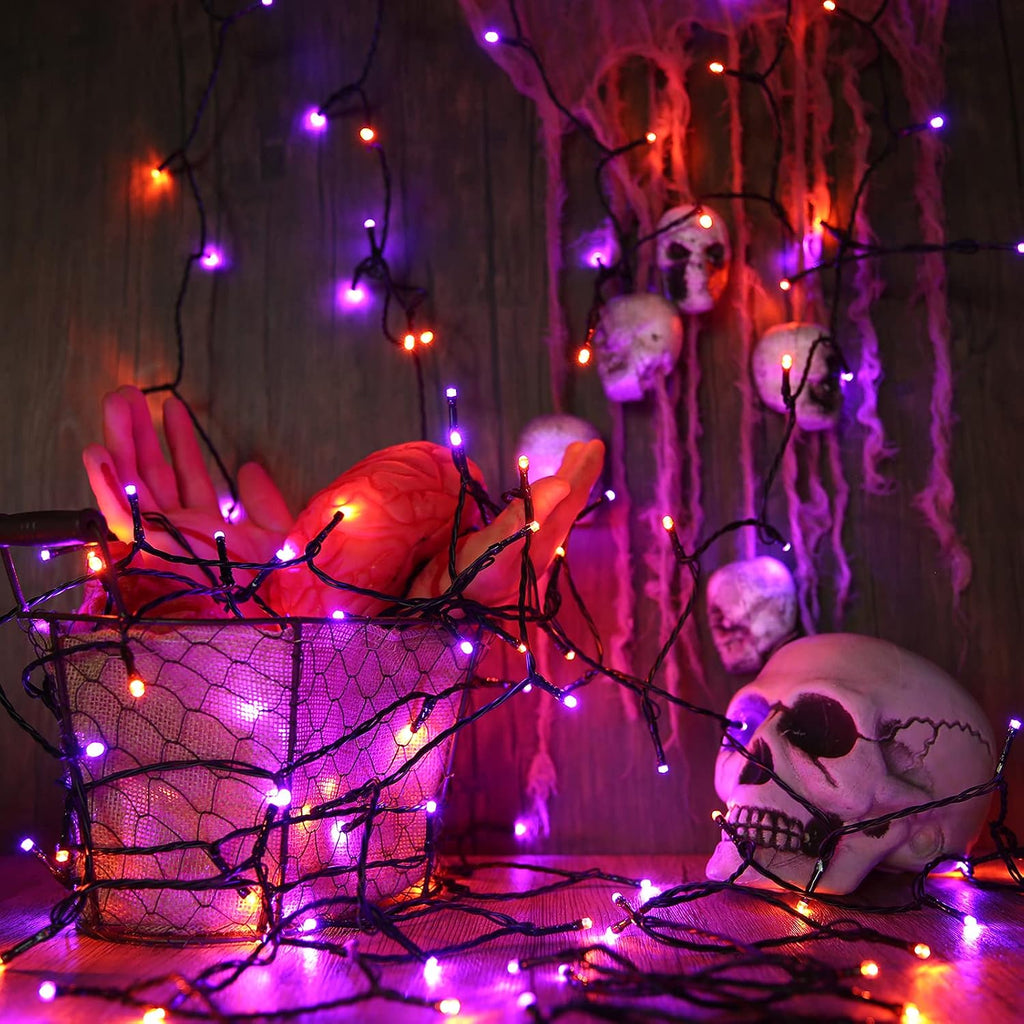 Orange Purple Halloween Lights 100FT 300LED 