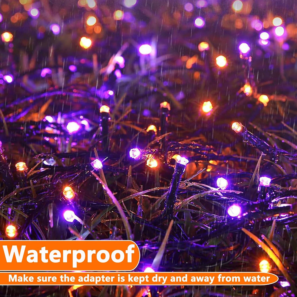 Orange Purple Halloween Lights 100FT 300LED 