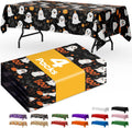Halloween Black Plastic Table Cloth Disposable 4 Pack