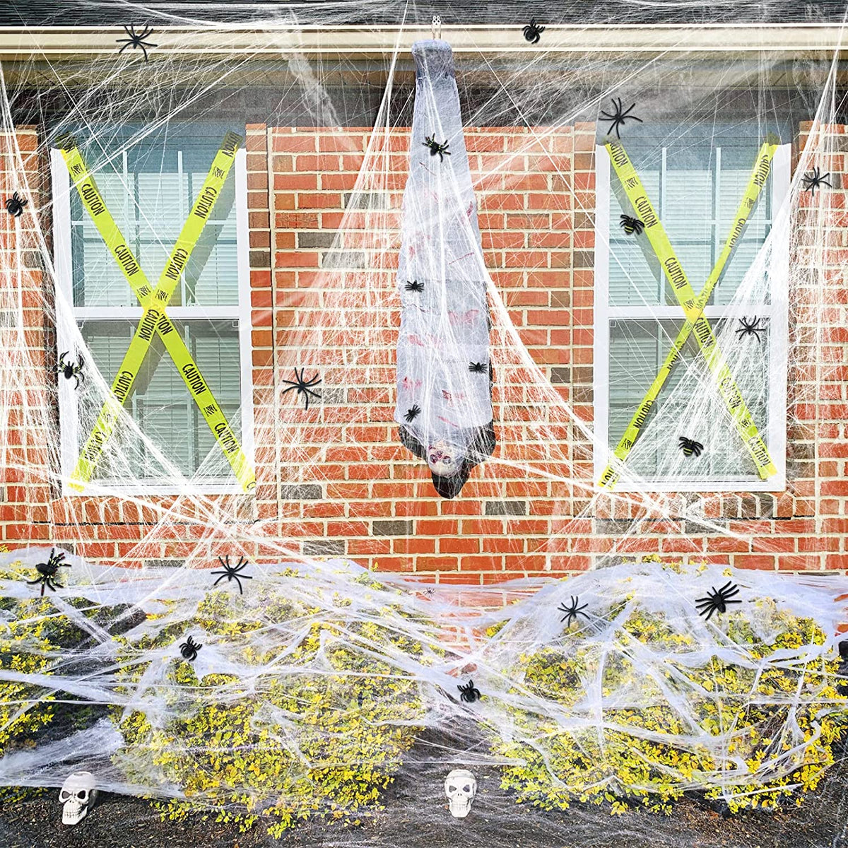 Halloween Spider Webs Decorations with 150 Extra Fake Spiders