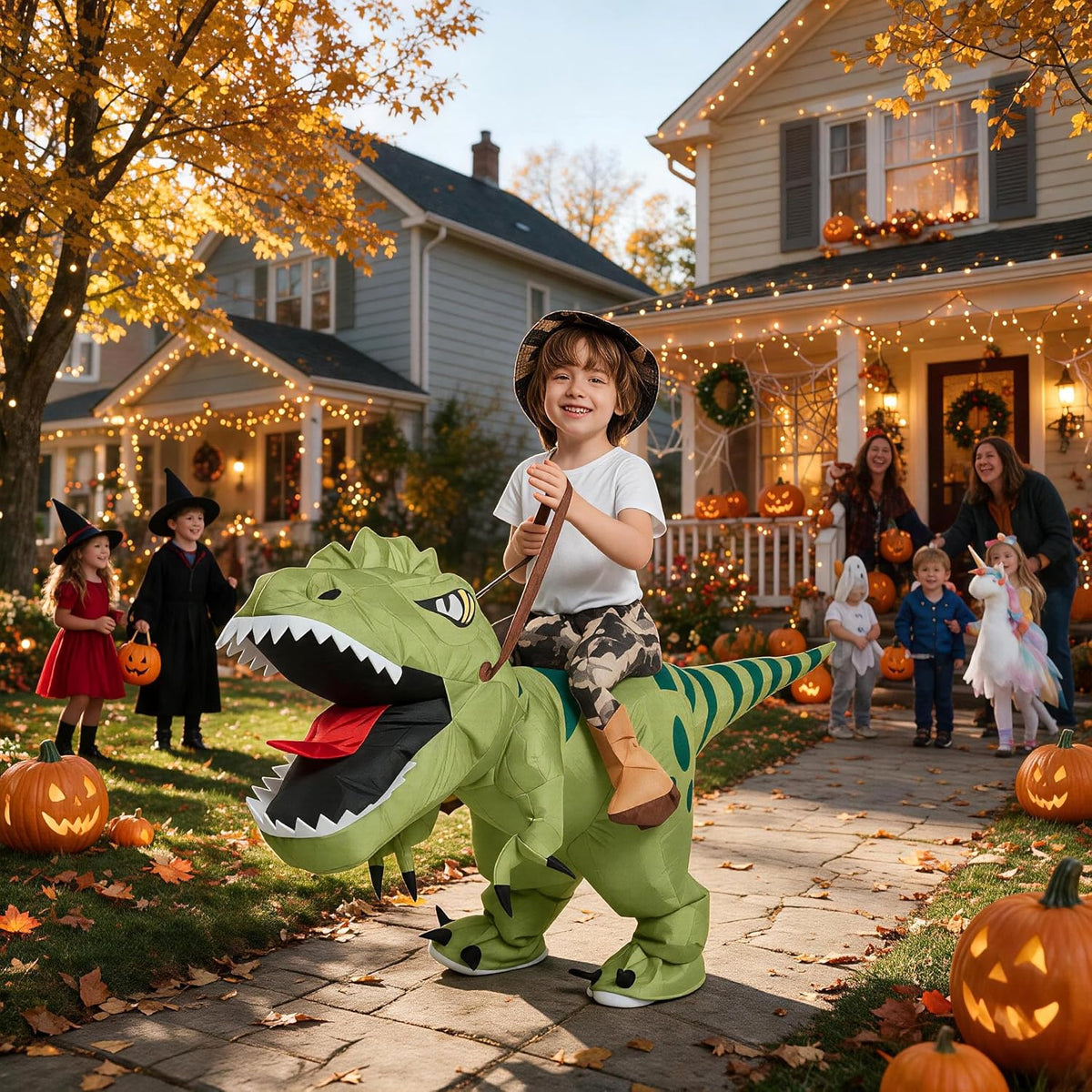 Inflatable Dinosaur T-rex Costume for Kids Age 4-6