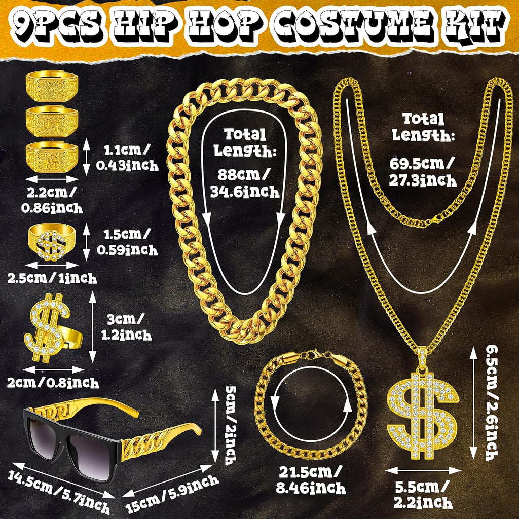 80s 90s Accessories Outfit Accessories Hip Hop Costume