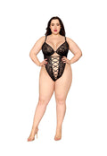 Dreamgirl Black Snake Print Teddy