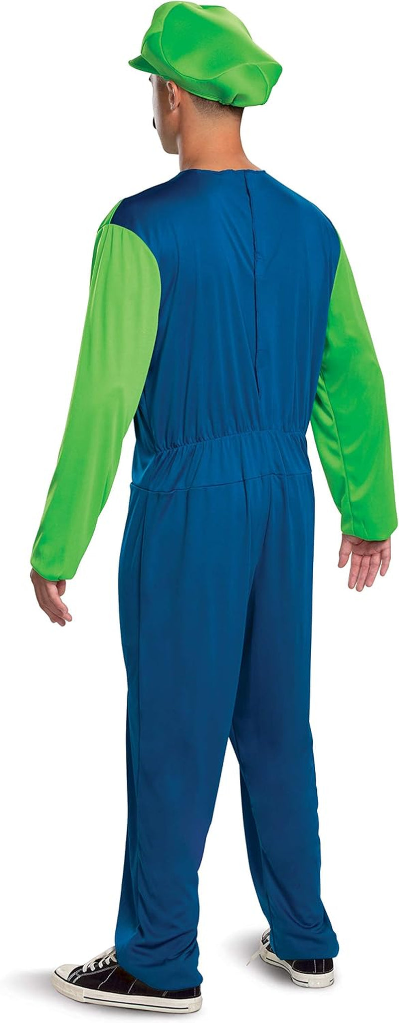 Adult Luigi Costume with Hat and Mustache Size Medium