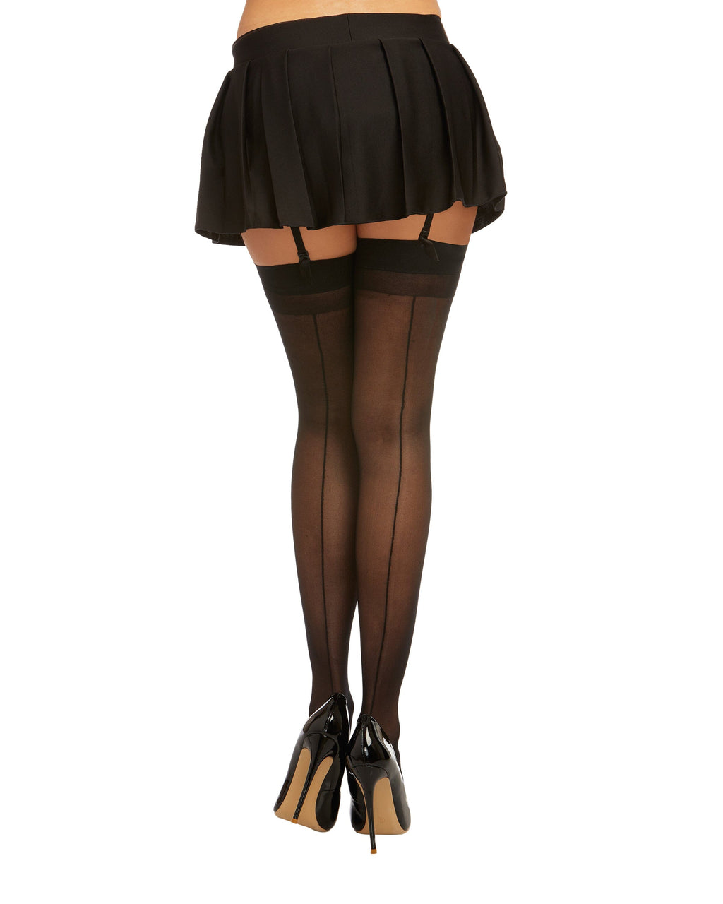 Dreamgirl Sheer Thigh Highs with Back Seam